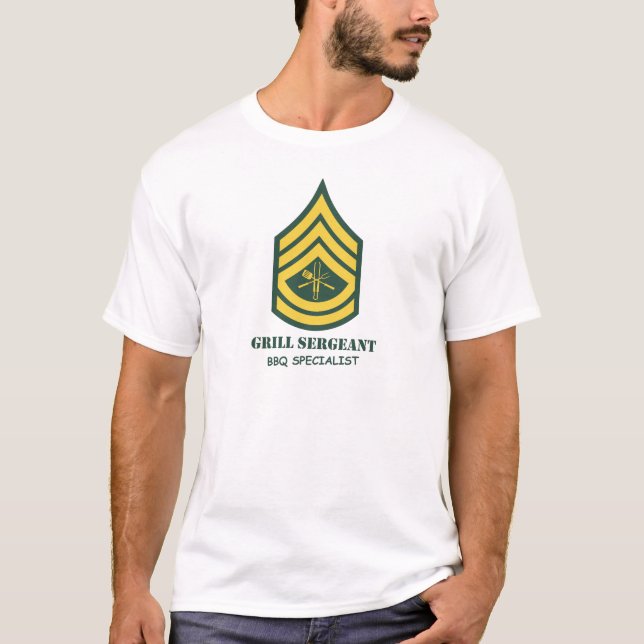 Armén grillar sergeanten tee shirt (Framsida)