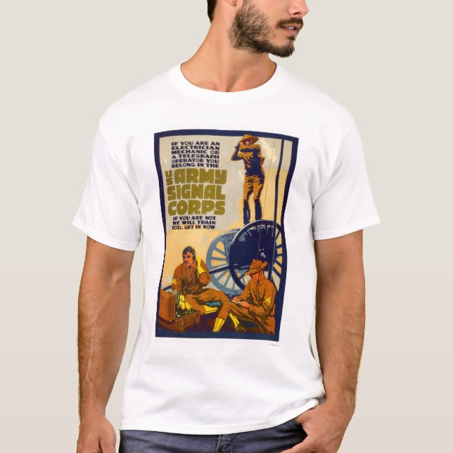 Armén signalerar kår tee shirt (Framsida)