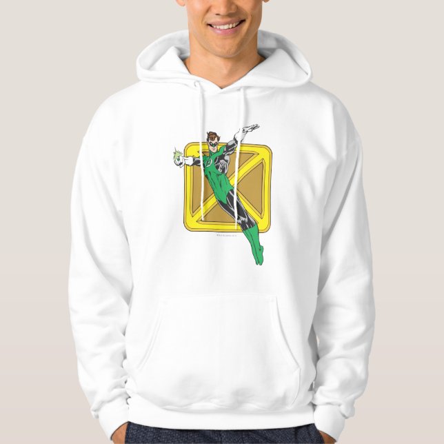 Armen Utöka gröntens mönster Sweatshirt Med Luva (Framsida)