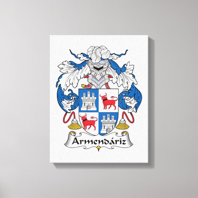 Armendariz Family Crest Canvastryck (Framsida)