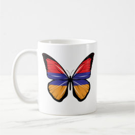 Armenia Butterfly Flagga Kaffemugg