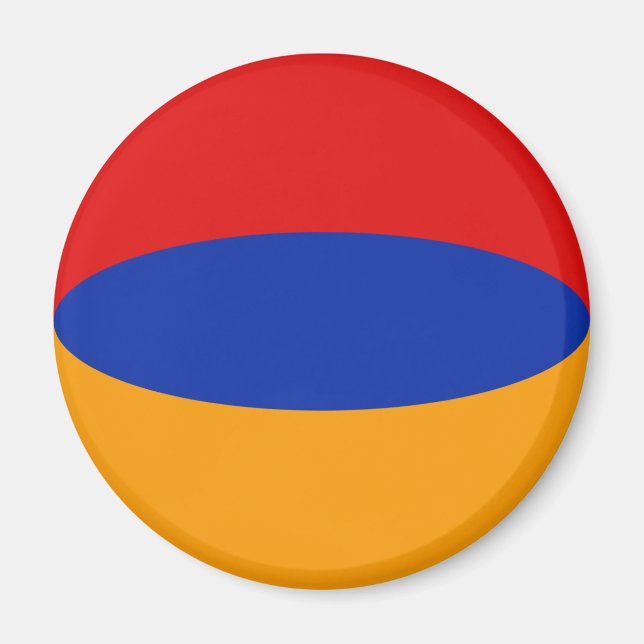 Armenia Fisheye Flagga Magnet (Framsidan)