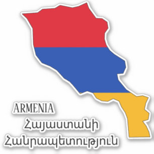 Armenia Flagga Charming Patriotic Karta Klistermärken