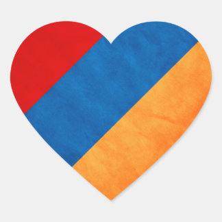 Armenia Flagga Heart Sticker Hjärtformat Klistermärke