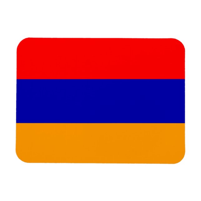 Armenia Flagga Premium Magnet (Horisontell)