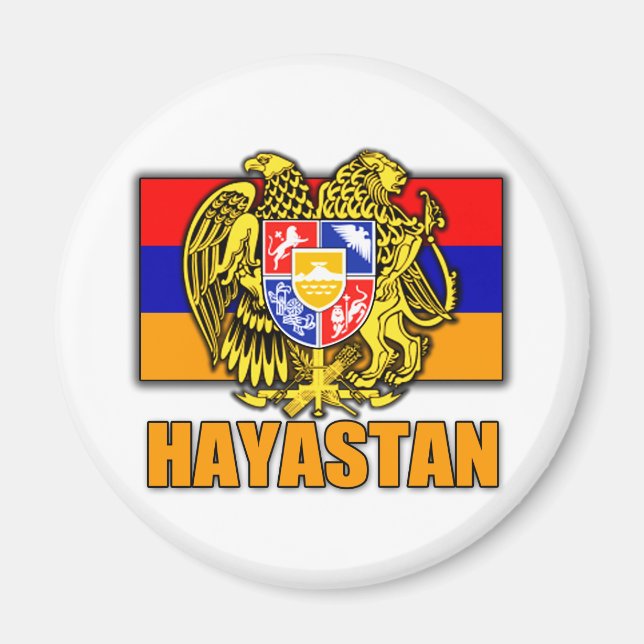 Armenia Hayastan Jackar om Arm Magnet (Framsidan)