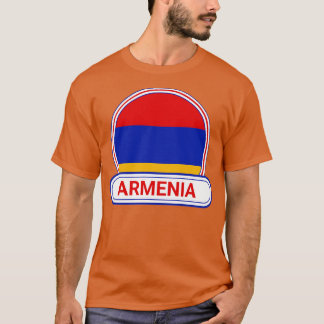 Armenia Land Badge Armenien Flagga T Shirt