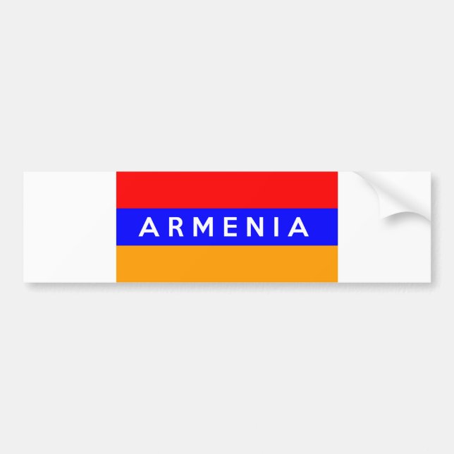 Armenia land flagga namn bildekal (Framsidan)