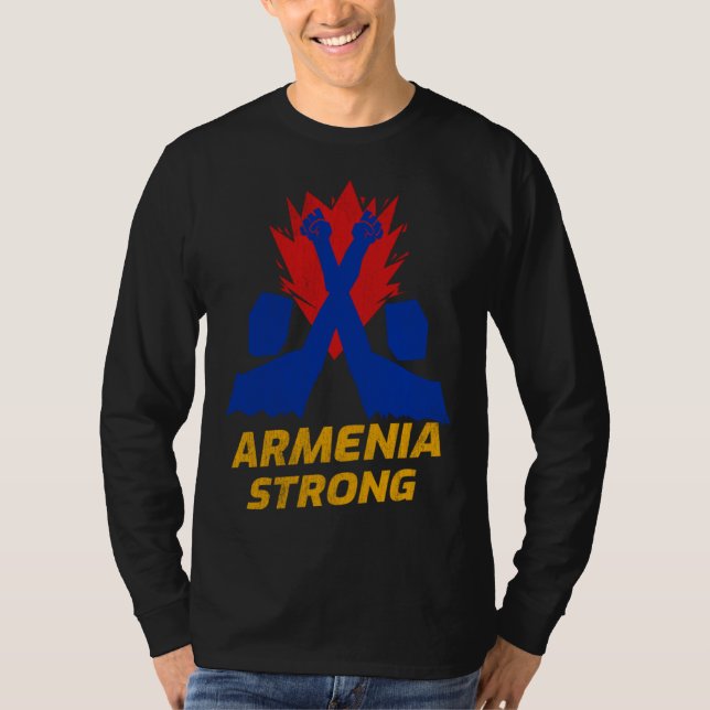Armenia strong  vintage Defend Armenian community T Shirt (Framsida)