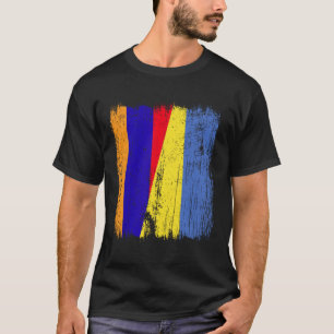 Armenia Ukraina Halv Flagga Armenisk Ukrainsk Kult T Shirt