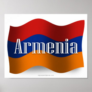 Armenia Wave Flagga Poster