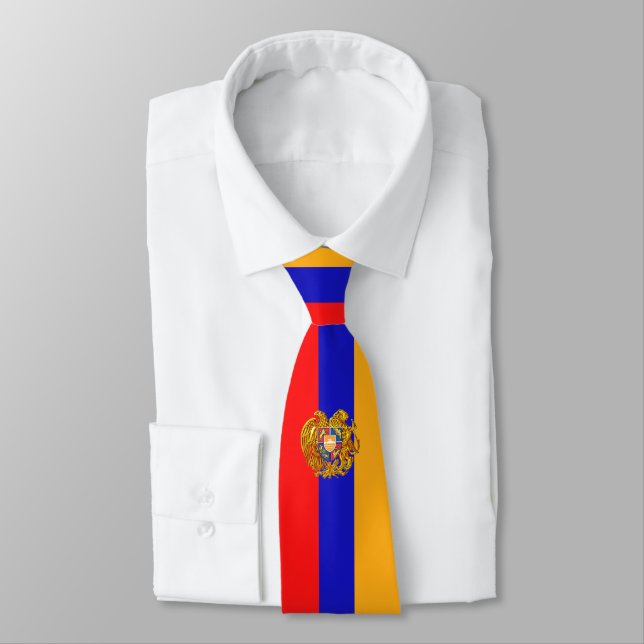 Armenian Flagga Neck Tie Slips (Bunden)