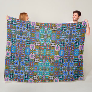 Armenian Folk Art Fleece Blanket