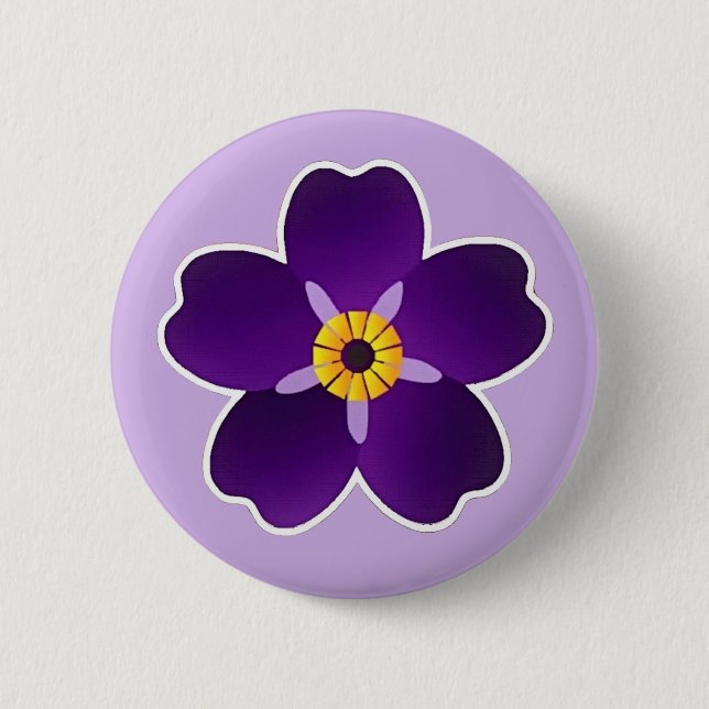 Armenian Glöm mig inte Flower Button Knapp (Framsida)