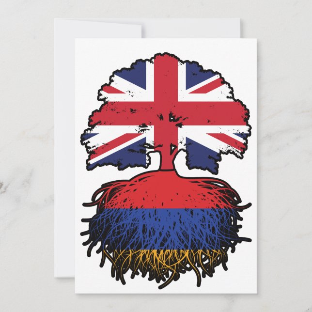 Armenien Armenian British UK Förenade kungariket S Inbjudningar (Framsida)