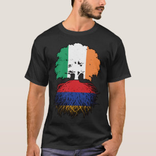Armenien Armenien Irish Ireland Träd Roots Flagga T Shirt