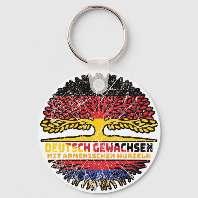 Armenien Armenisch Deutsch Deutschland Baum Wurzel Nyckelring (Framsida)