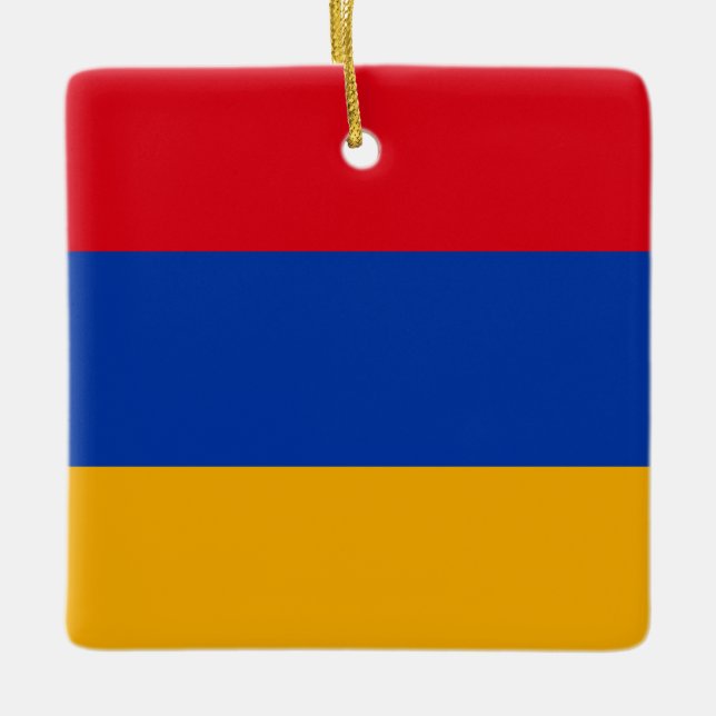 Armenien (Armeniska Flagga) Julgransprydnad Keramik (Framsida)