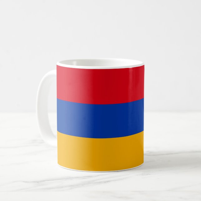 Armenien (Armeniska Flagga) Kaffemugg (Framsida vänster)