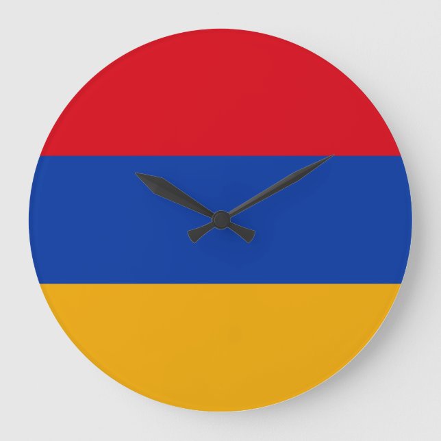 Armenien (Armeniska Flagga) Stor Klocka (Framsida)