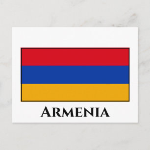Armenien (Armeniska Flagga) Vykort