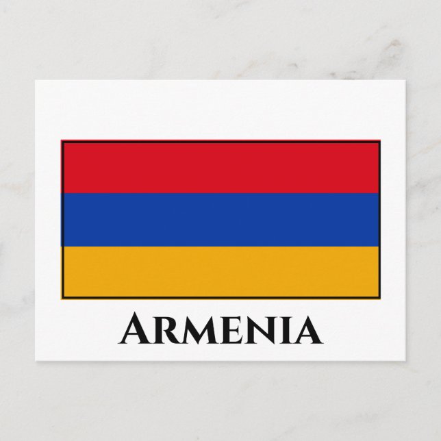 Armenien (Armeniska Flagga) Vykort (Framsida)