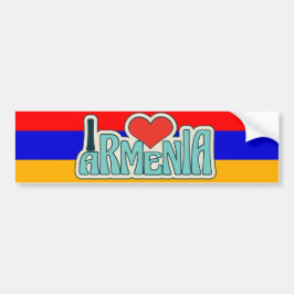 Armenien Bumper Sticker / I kärlek Armenien Bildekal