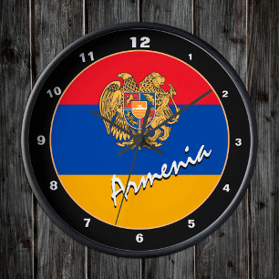 Armenien Clock, Modern hemdekan, Armeniska Flagga Rund Klocka