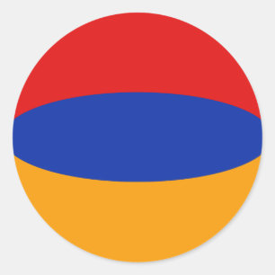 Armenien Fisheye Flagga Klistermärke