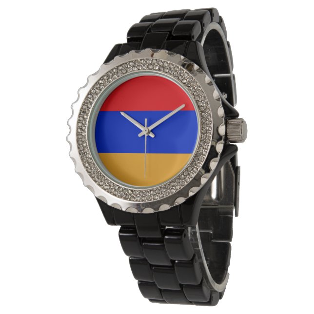 Armenien flagga armbandsur (Vinklad)