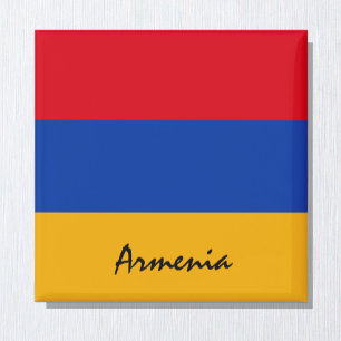 Armenien flagga & Asien helgdag/sportfantaster Magnet