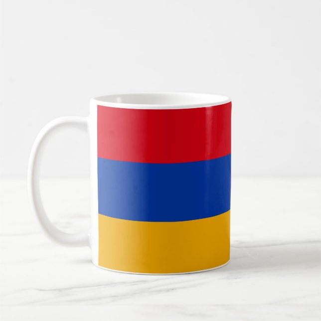 Armenien Flagga Ceramic Mugg (Vänster)