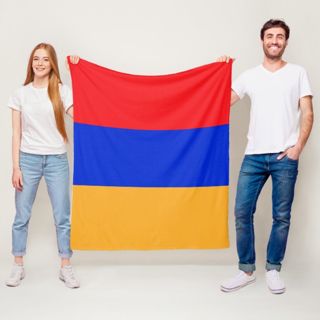 Armenien flagga fleecefilt (På plats)