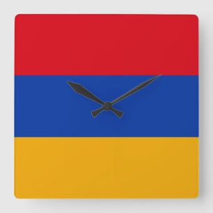 Armenien Flagga Fyrkantig Klocka