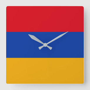 Armenien Flagga Fyrkantig Klocka