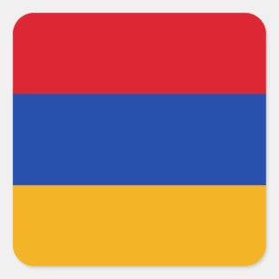 Armenien Flagga Fyrkantigt Klistermärke