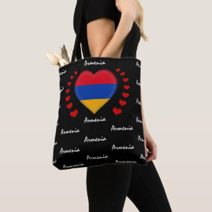 Armenien Flagga & Heart, Armenien Flagga mode /spo Tygkasse
