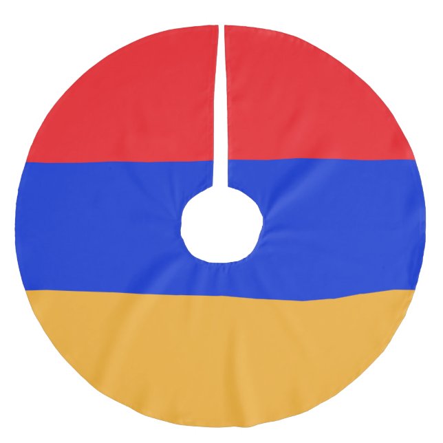 Armenien flagga julgransmatta borstad polyester (Framsidan)