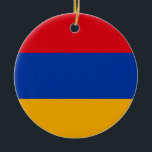 Armenien Flagga Julgransprydnad Keramik<br><div class="desc">Armenien Flagga</div>