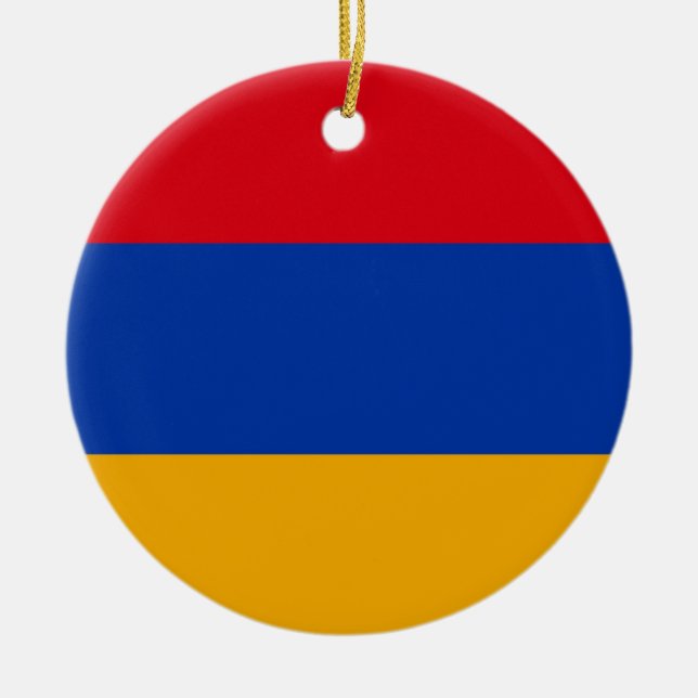 Armenien Flagga Julgransprydnad Keramik (Framsidan)