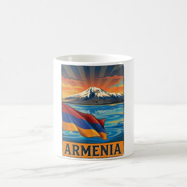 Armenien Flagga Kaffemugg (Center)