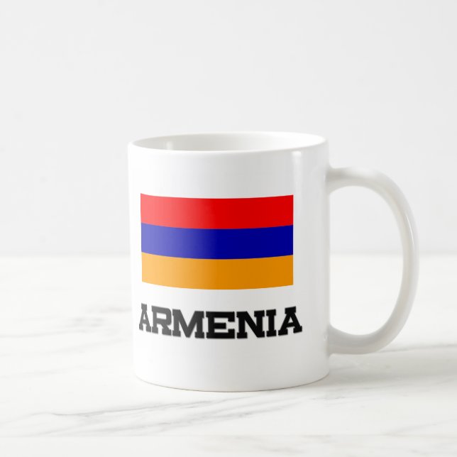 Armenien flagga kaffemugg (Höger)