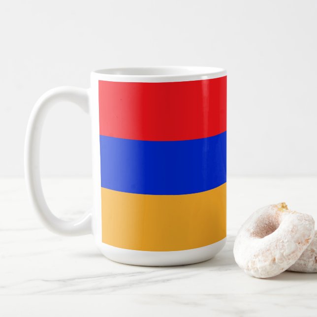 Armenien flagga kaffemugg (Med munk)