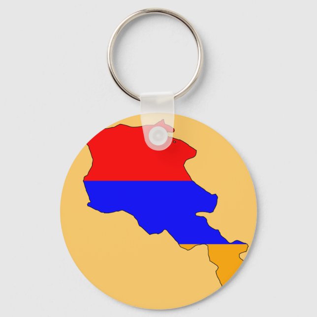 Armenien flagga karta nyckelring (Framsida)