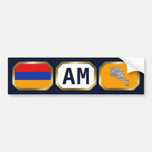 Armenien Flagga-koden Bumper Sticker Bildekal