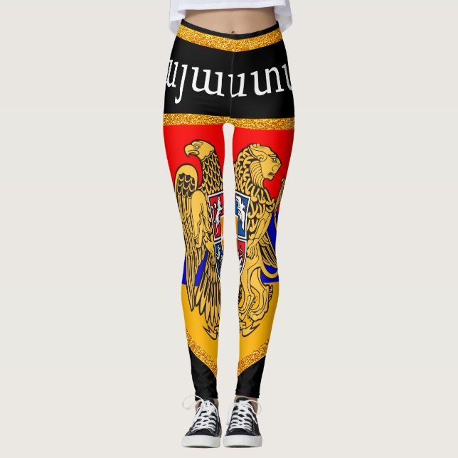 Armenien Flagga Leggings (Framsida)
