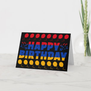 Armenien Flagga Patriotic Birthday Kort