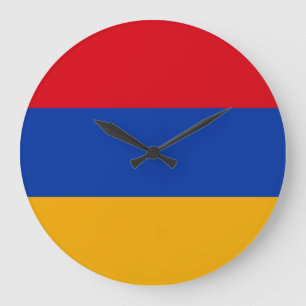 Armenien Flagga Stor Klocka