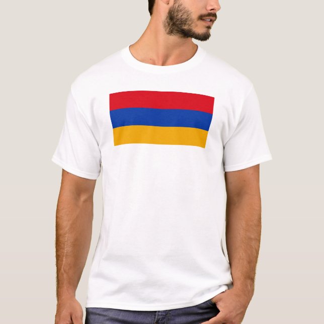 Armenien Flagga T Shirt (Framsida)