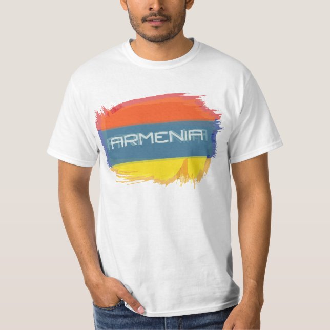 Armenien flagga t shirt (Framsida)